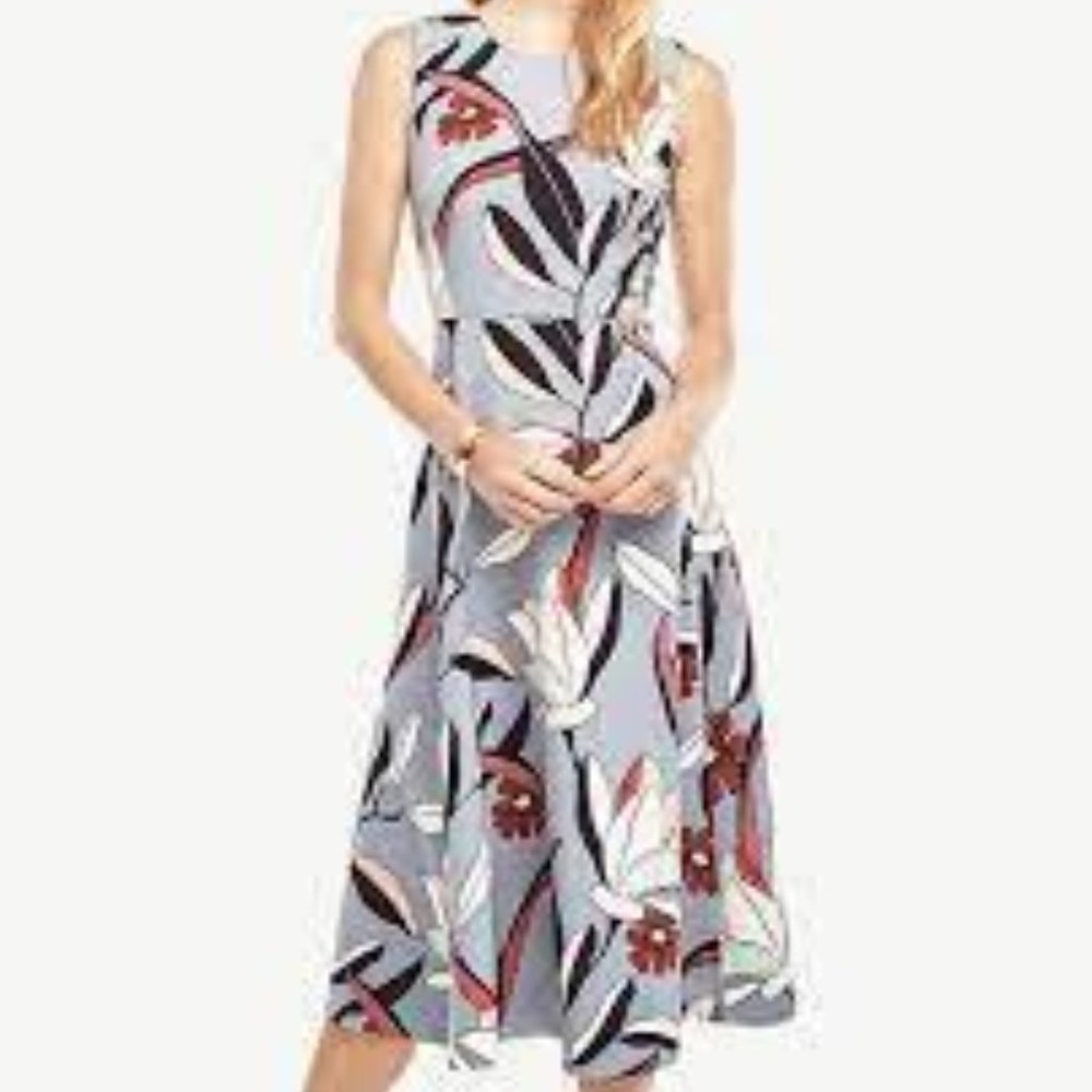 Ann Taylor Floral Water Lily Dress